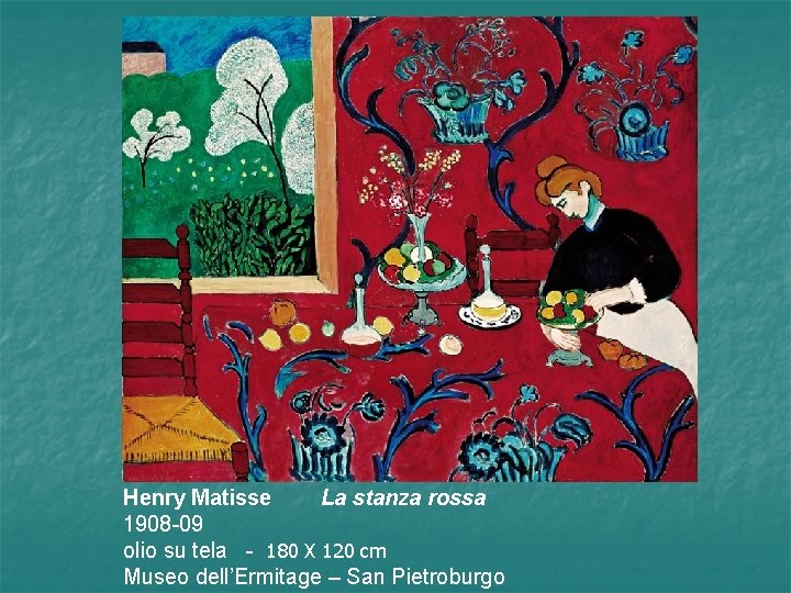 Henry Matisse La stanza rossa 1908 -09 olio su tela - 180 X 120