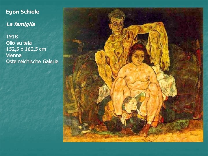 Egon Schiele La famiglia 1918 Olio su tela 152, 5 x 162, 5 cm