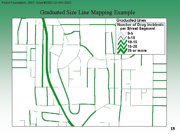 Police Foundation, 2003: Grant #2002 -CK-WX-0303 Graduated Size Line Mapping Example 18 Police Foundation, 2003: Grant #2002 -CK-WX-0303 Graduated Size Line Mapping Example 18