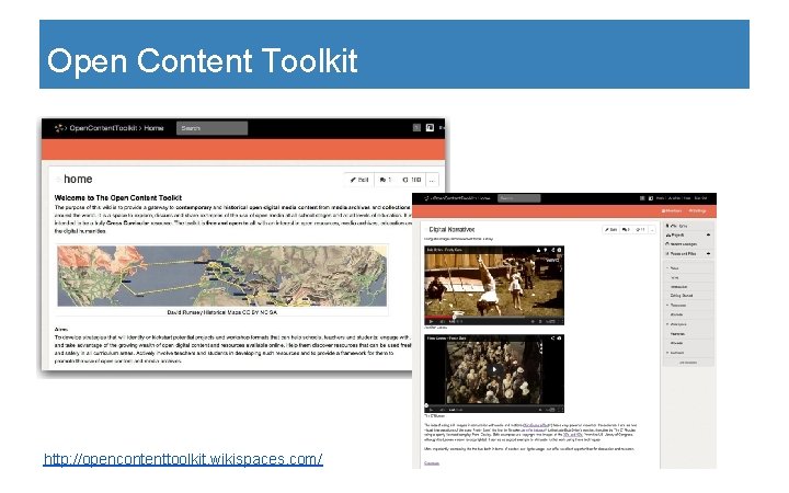 Open Content Toolkit http: //opencontenttoolkit. wikispaces. com/ 