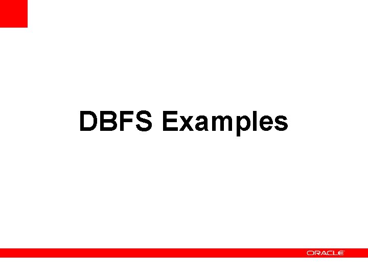 DBFS Examples 