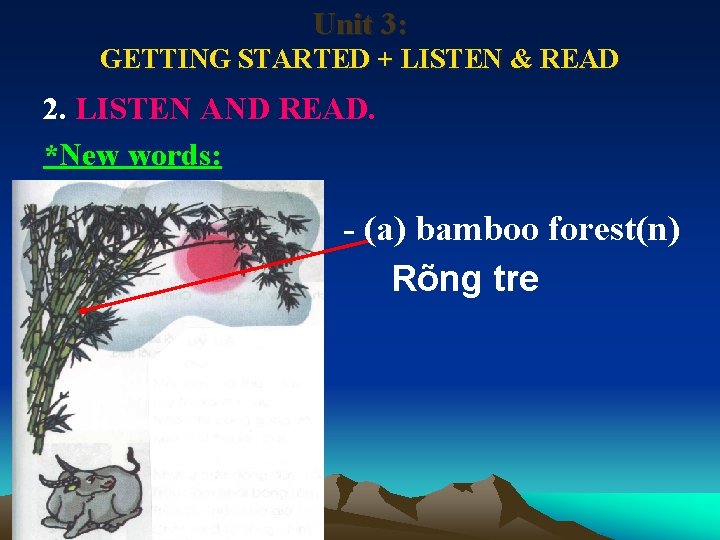 Unit 3: GETTING STARTED + LISTEN & READ 2. LISTEN AND READ. *New words: