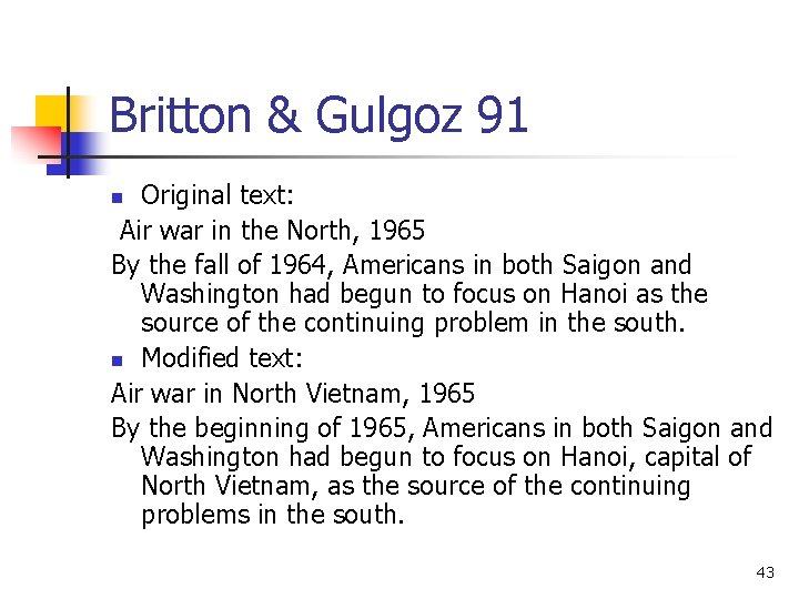 Britton & Gulgoz 91 Original text: Air war in the North, 1965 By the