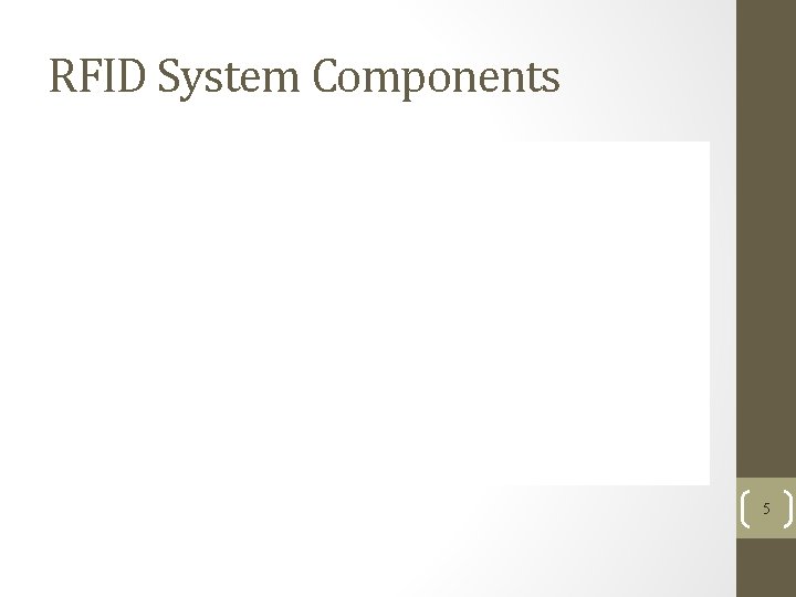 RFID System Components 5 