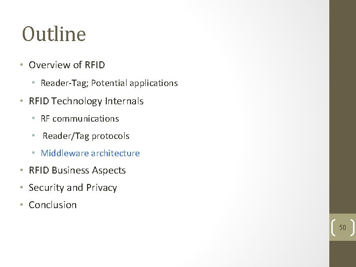 Outline • Overview of RFID • Reader-Tag; Potential applications • RFID Technology Internals •