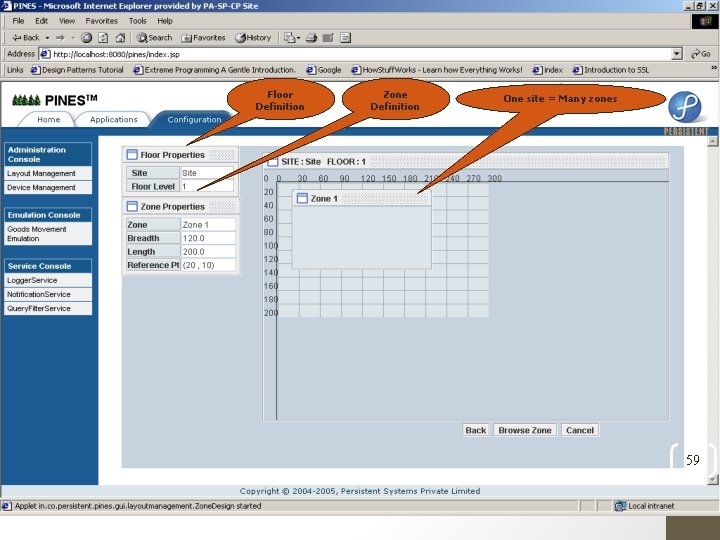 Floor Definition Zone Definition One site = Many zones 59 Floor Definition Zone Definition One site = Many zones 59