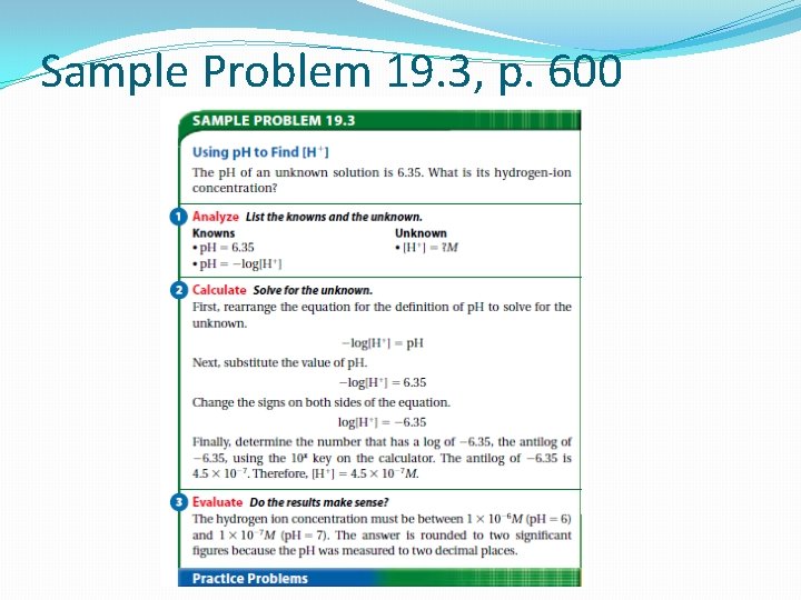 Sample Problem 19. 3, p. 600 