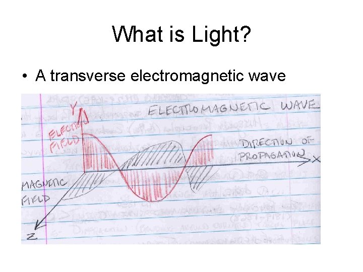 What is Light? • A transverse electromagnetic wave 