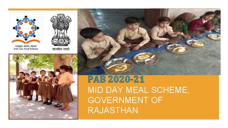 PAB 2020 -21 MID DAY MEAL SCHEME, GOVERNMENT OF RAJASTHAN 