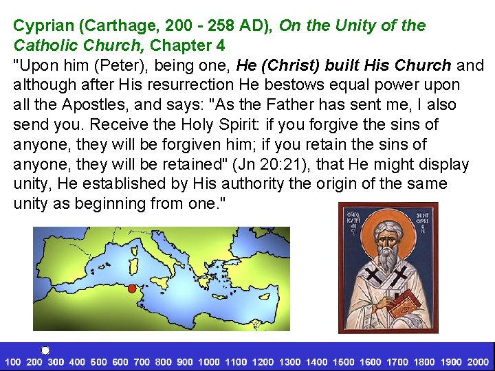Cyprian (Carthage, 200 - 258 AD), On the Unity of the Catholic Church, Chapter Cyprian (Carthage, 200 - 258 AD), On the Unity of the Catholic Church, Chapter
