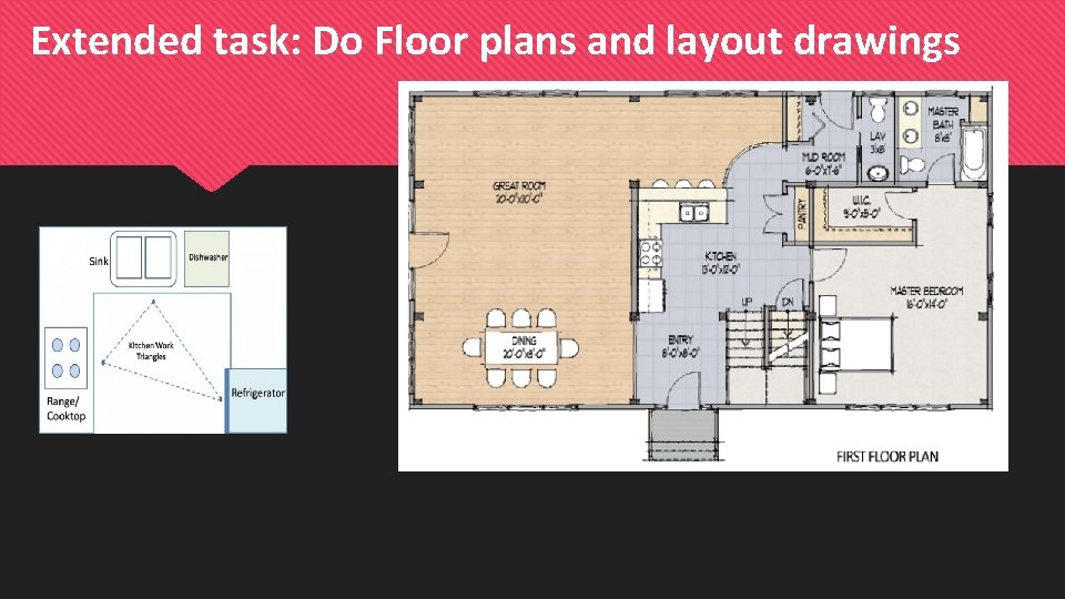 Extended task: Do Floor plans and layout drawings 