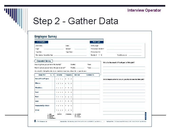 Interview Operator Step 2 - Gather Data 