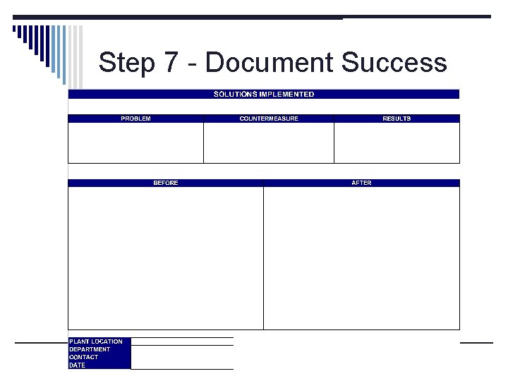 Step 7 - Document Success 