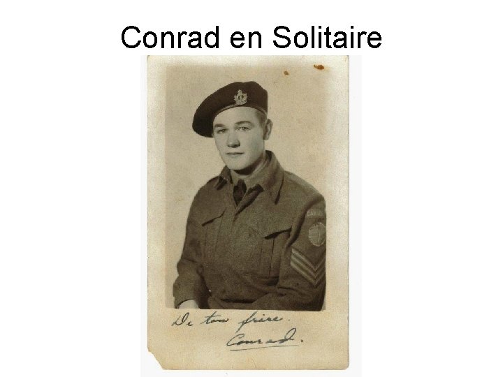 Conrad en Solitaire 