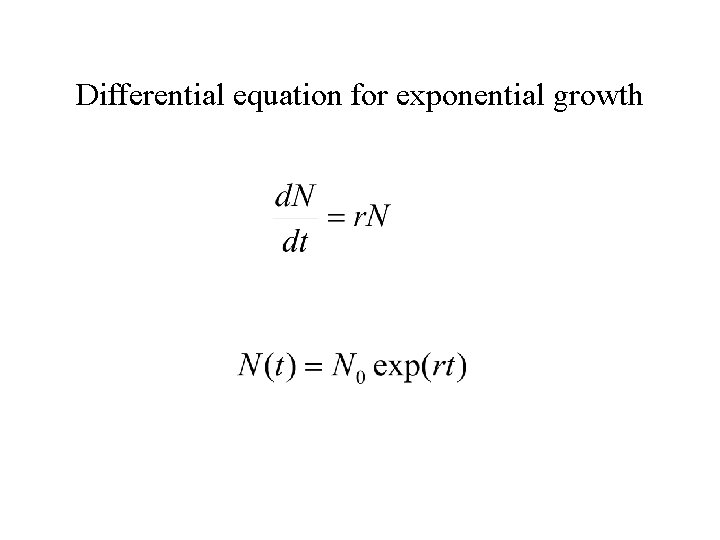 Differential equation for exponential growth 