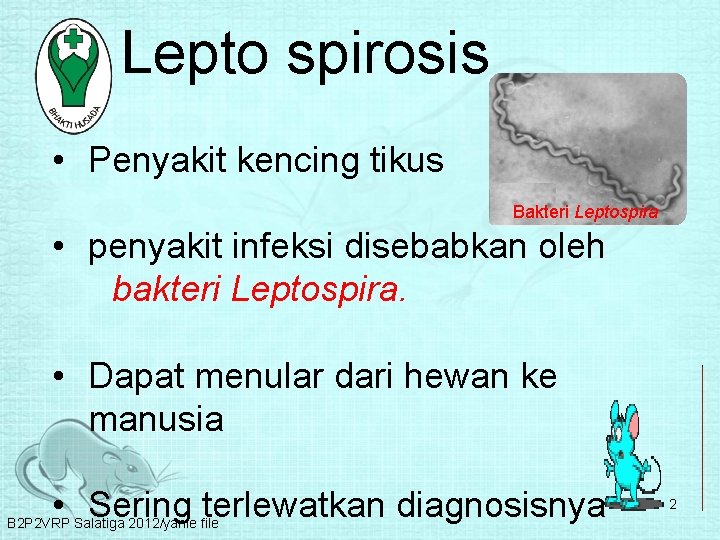 1 Lepto Spirosis Disampaikan Dinas Kesehatan Kota Semarang