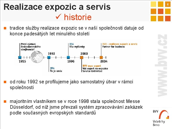 Realizace expozic a servis historie n tradice služby realizace expozic se v naší společnosti