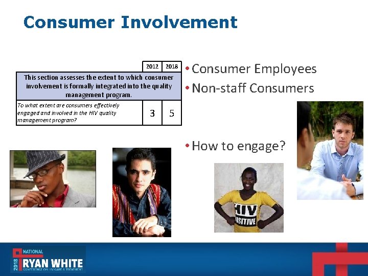 Consumer Involvement 2012 2018 This section assesses the extent to which consumer involvement is Consumer Involvement 2012 2018 This section assesses the extent to which consumer involvement is