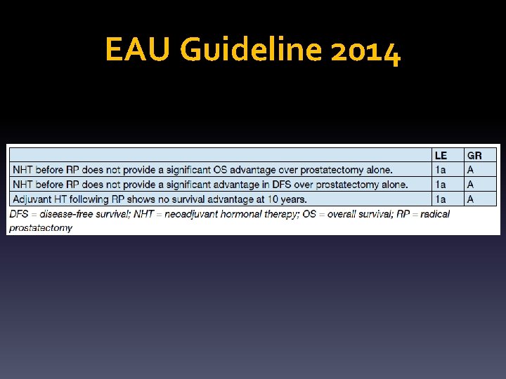 EAU Guideline 2014 