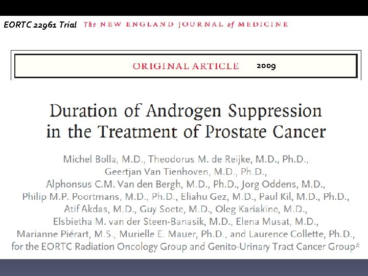 EORTC 22961 Trial 2009 