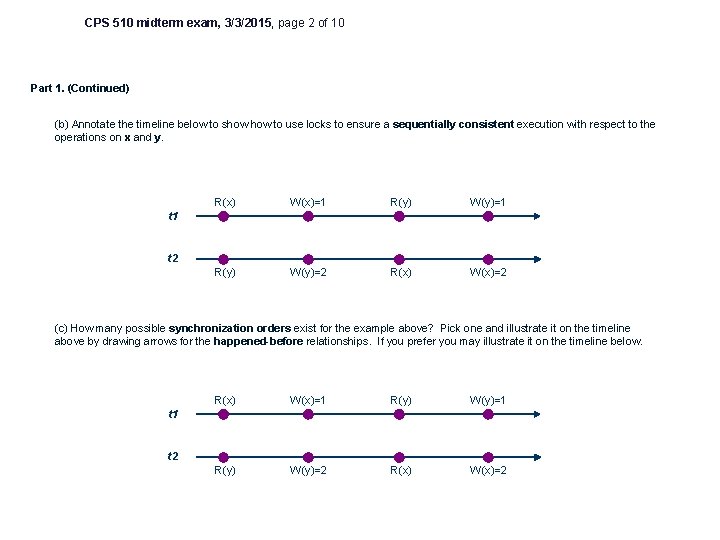 CPS 510 midterm exam, 3/3/2015, page 2 of 10 Part 1. (Continued) (b) Annotate