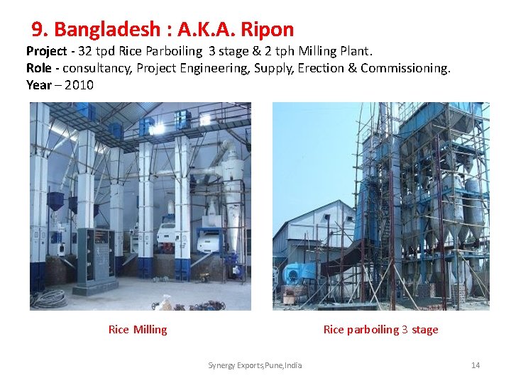 9. Bangladesh : A. K. A. Ripon Project - 32 tpd Rice Parboiling 3