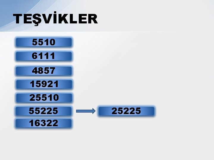 TEŞVİKLER 5510 6111 4857 15921 25510 55225 16322 25225 