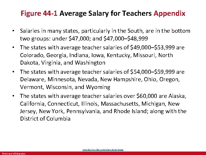 Figure 44 -1 Average Salary for Teachers Appendix • Salaries in many states, particularly Figure 44 -1 Average Salary for Teachers Appendix • Salaries in many states, particularly