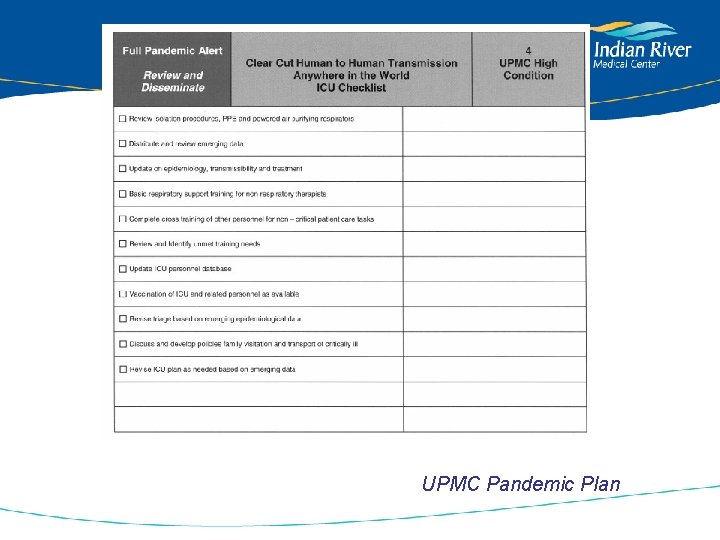 UPMC Pandemic Plan 