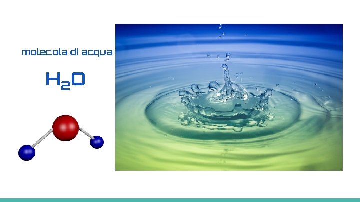 molecola di acqua H 2 O 