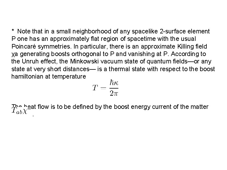 * Note that in a small neighborhood of any spacelike 2 -surface element P