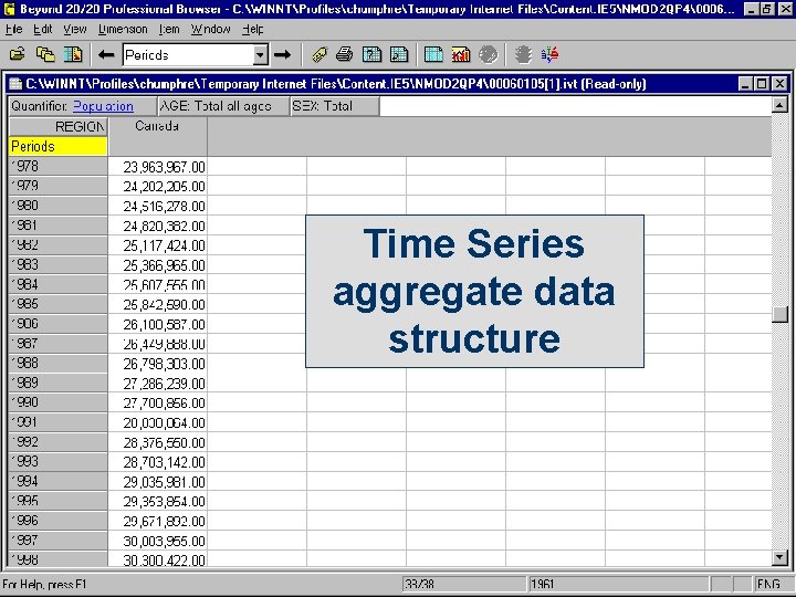 Time Series aggregate data structure 