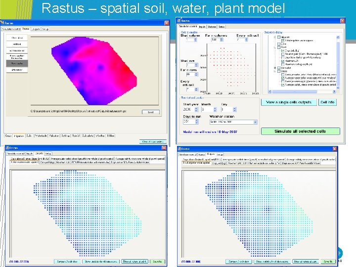 Rastus – spatial soil, water, plant model 