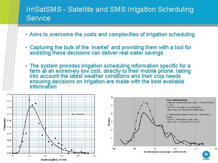 Irri. Sat. SMS - Satellite and SMS Irrigation Scheduling Service • Aims to overcome