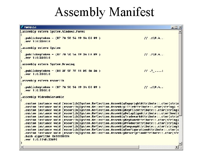 Assembly Manifest 