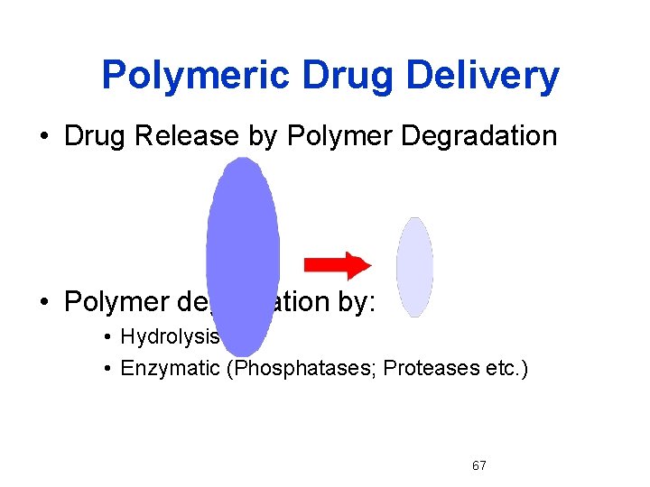 Polymeric Drug Delivery • Drug Release by Polymer Degradation • Polymer degradation by: •