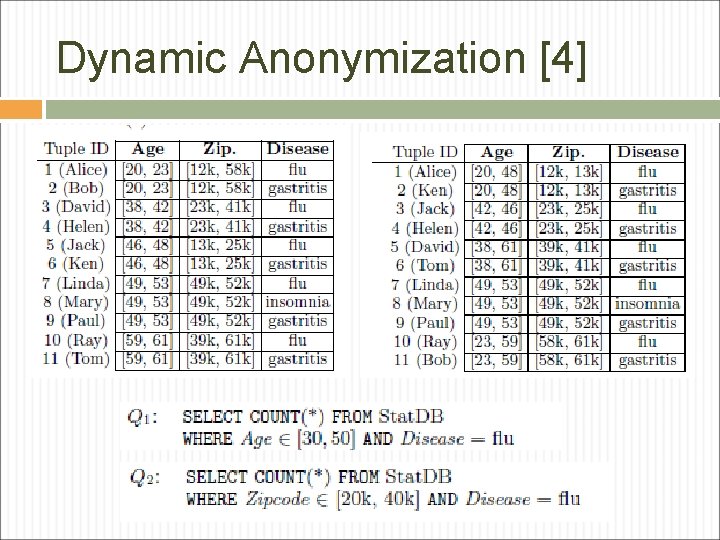 Dynamic Anonymization [4] 