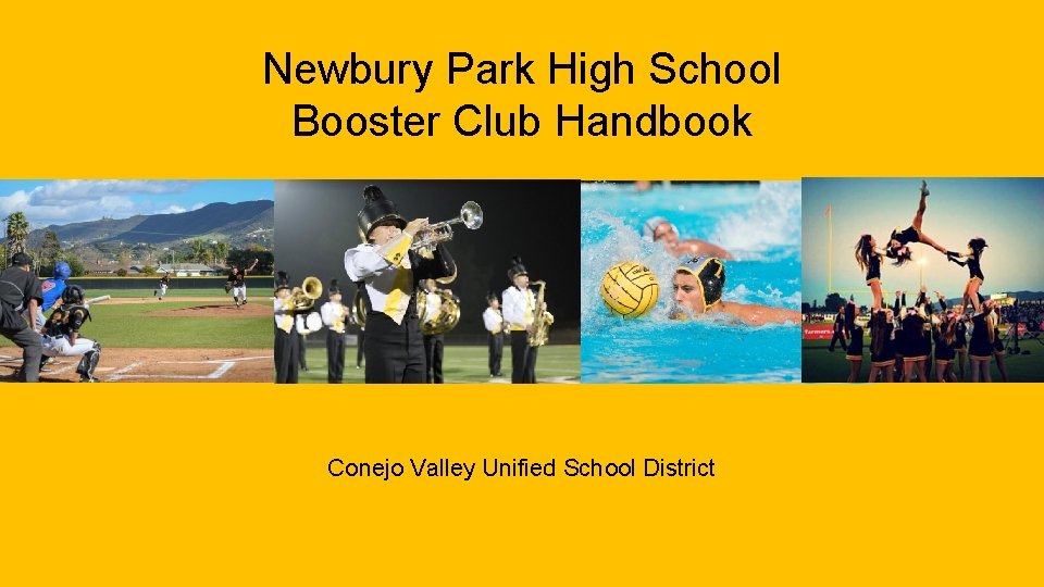 Newbury Park High School Booster Club Handbook Conejo Valley Unified School District 