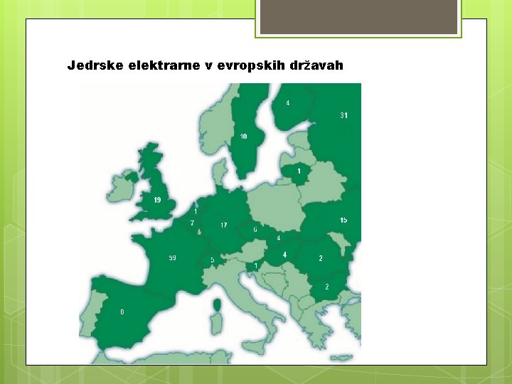 Jedrske elektrarne v evropskih državah 