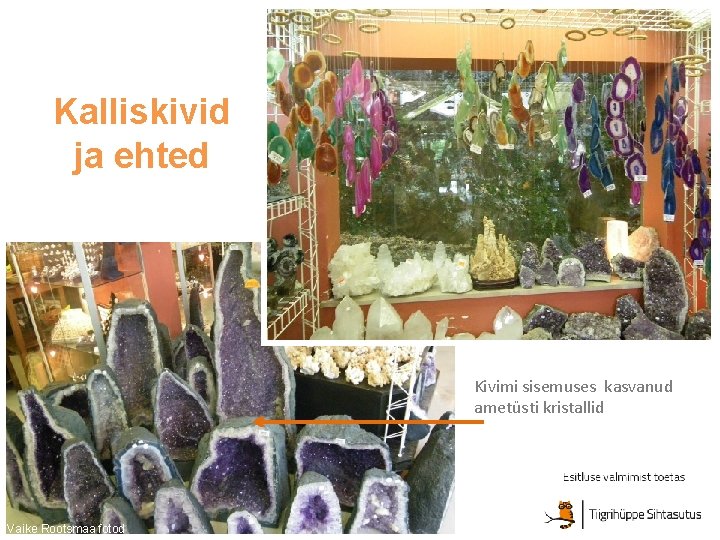 Kalliskivid ja ehted Kivimi sisemuses kasvanud ametüsti kristallid Vaike Rootsmaa fotod Kalliskivid ja ehted Kivimi sisemuses kasvanud ametüsti kristallid Vaike Rootsmaa fotod