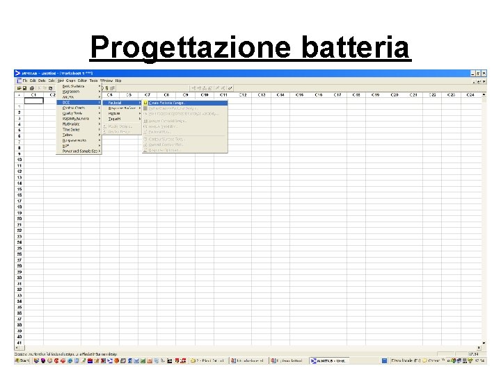 Progettazione batteria 