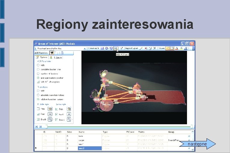 Regiony zainteresowania następne 
