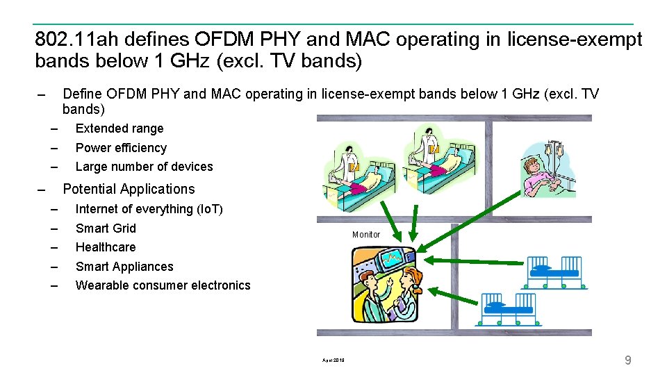 802. 11 ah defines OFDM PHY and MAC operating in license-exempt bands below 1