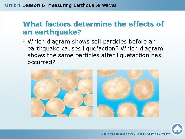 Unit 4 Lesson 6 Measuring Earthquake Waves What factors determine the effects of an