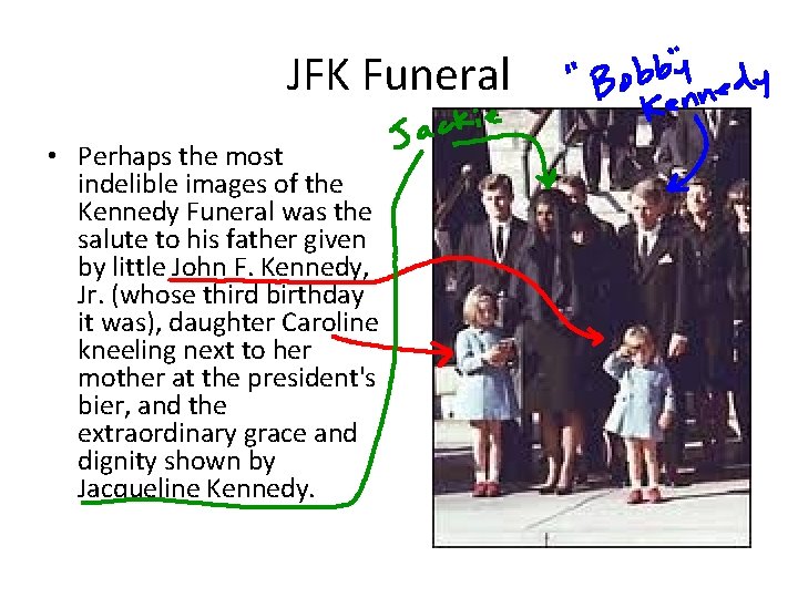 JFK Funeral • Perhaps the most indelible images of the Kennedy Funeral was the