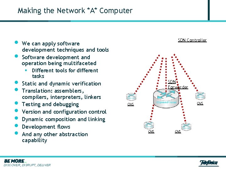 Making the Network *A* Computer • We can apply software development techniques and tools