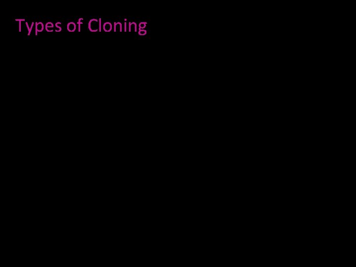 Types of Cloning 