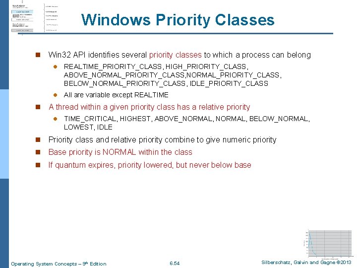 Windows Priority Classes n n Win 32 API identifies several priority classes to which