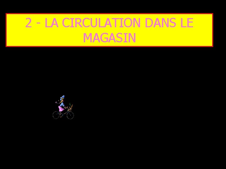 2 - LA CIRCULATION DANS LE MAGASIN 