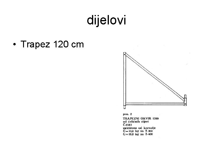 dijelovi • Trapez 120 cm 